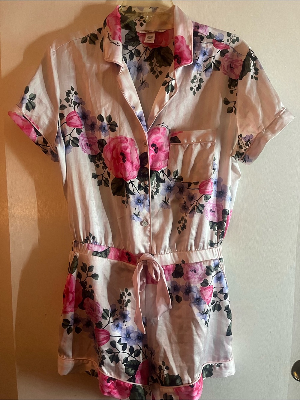 Victoria's Secret Pink Floral Short Pajama Romper